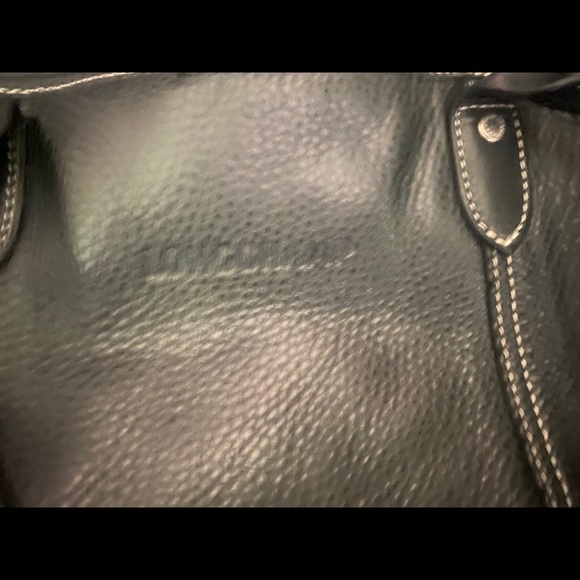 LONGCHAMP VTG BLK LEATHER GORG TOTE Bag LUX - Picture 13 of 13